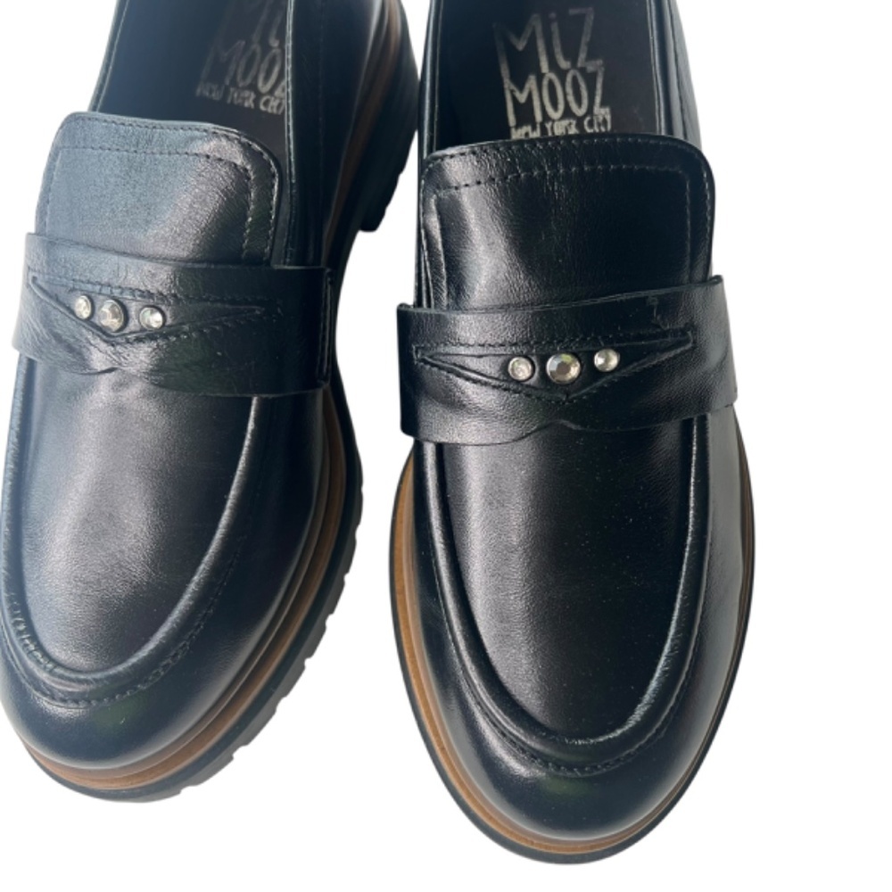 Miz Mooz Leather Loafers- Damian Black EU 39 (US 8.5-9) - Picture 3 of 9